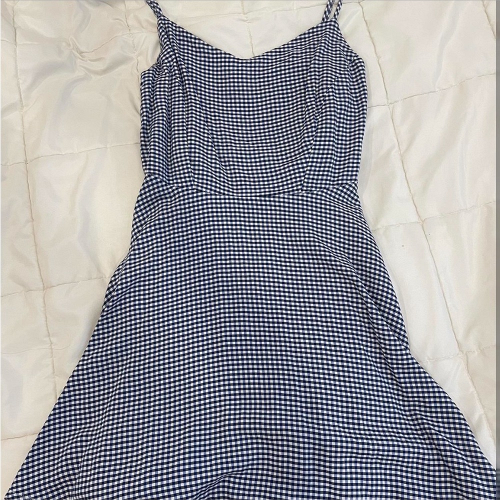 Old Navy Navy and White Checkered Dress